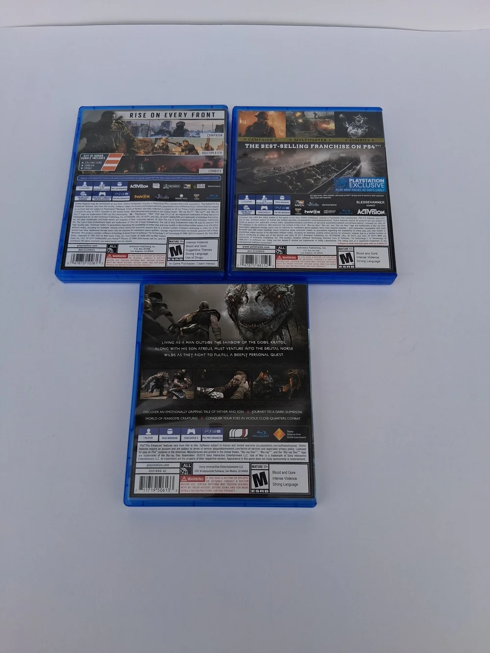 PlayStation 4 Games Include Call Of Duty WWII, Call Of Duty Vanguard& God Of War